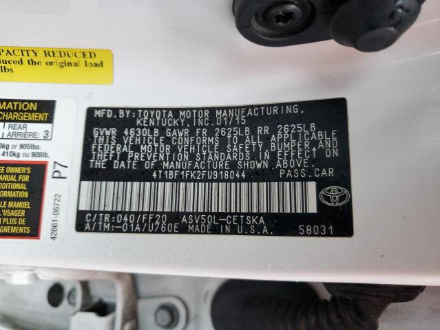2015 TOYOTA CAMRY LE - 4T1BF1FK2FU918044