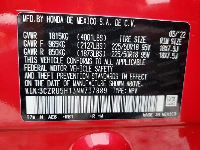 2022 HONDA HR-V SPORT - 3CZRU5H13NM737889