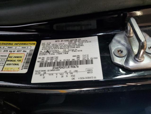 2020 FORD FUSION SE - 3FA6P0HD7LR190676