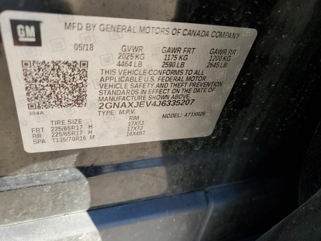 2018 CHEVROLET EQUINOX LT - 2GNAXJEV4J6335207