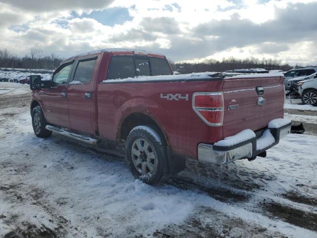 FORD F150 SUPER 2011 red crew pic gas 1FTFW1ET7BKD43218 photo #3