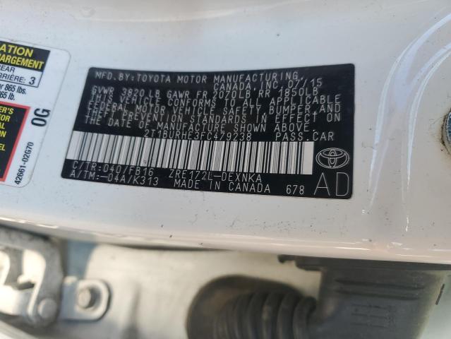 2015 TOYOTA COROLLA L - 2T1BURHE3FC479238