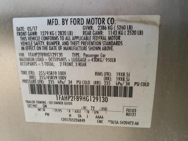 2017 FORD TAURUS LIM 1FAHP2F89HG129130