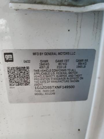2022 CHEVROLET MALIBU LT 1G1ZD5STXNF149500