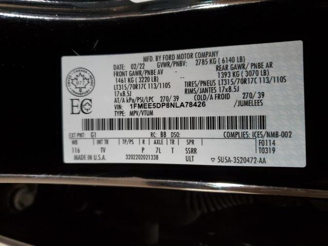 2022 FORD BRONCO BAS - 1FMEE5DP8NLA78426