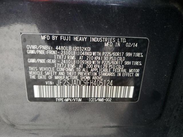 2015 SUBARU FORESTER 2 - JF2SJADC9FH405124