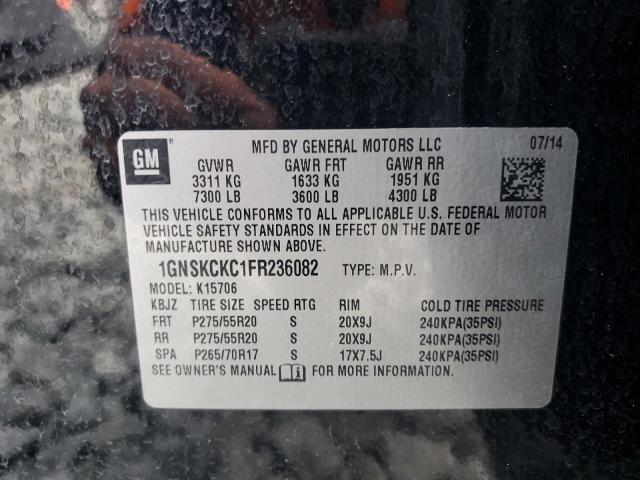 2015 CHEVROLET TAHOE K150 1GNSKCKC1FR236082