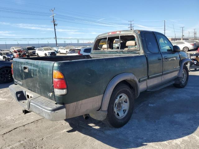 TOYOTA TUNDRA ACC 2000 green 4dr ext gas 5TBRT3812YS037436 photo #4