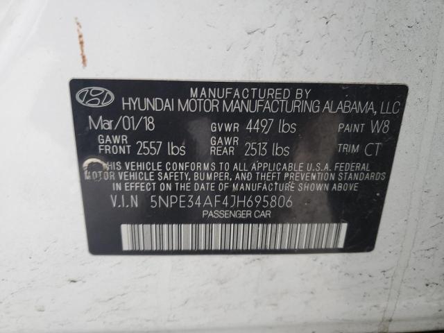 2018 HYUNDAI SONATA SPO - 5NPE34AF4JH695806