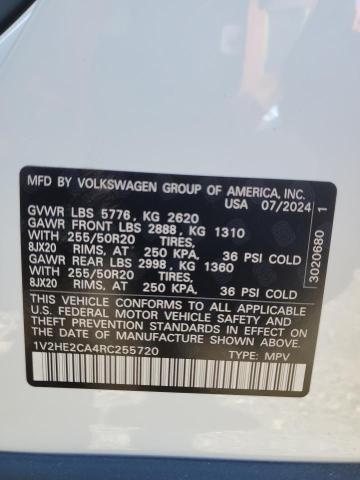 2024 VOLKSWAGEN ATLAS CROS - 1V2HE2CA4RC255720