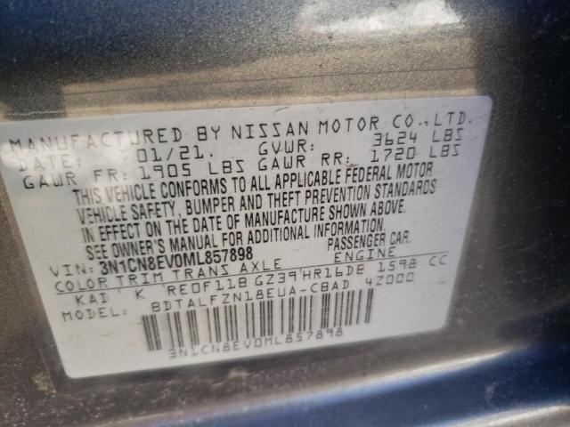 2021 NISSAN VERSA SV - 3N1CN8EV0ML857898