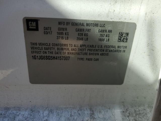 2017 CHEVROLET SONIC - 1G1JG6SG5H4157307