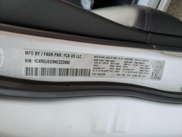 2022 DODGE DURANGO CI 1C4RDJEG9NC223988