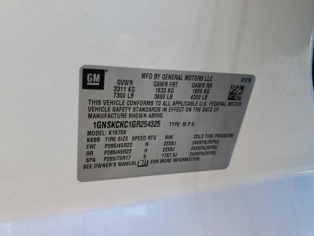 2016 CHEVROLET TAHOE K150 - 1GNSKCKC1GR254325