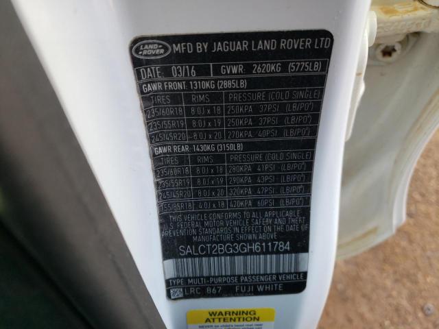 2016 LAND ROVER DISCOVERY - SALCT2BG3GH611784