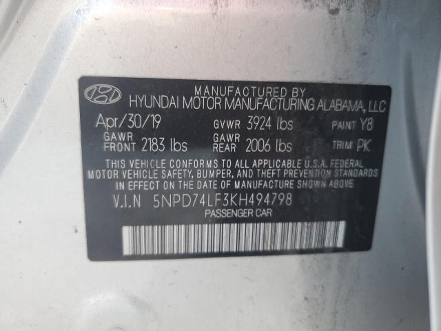 2019 HYUNDAI ELANTRA SE - 5NPD74LF3KH494798
