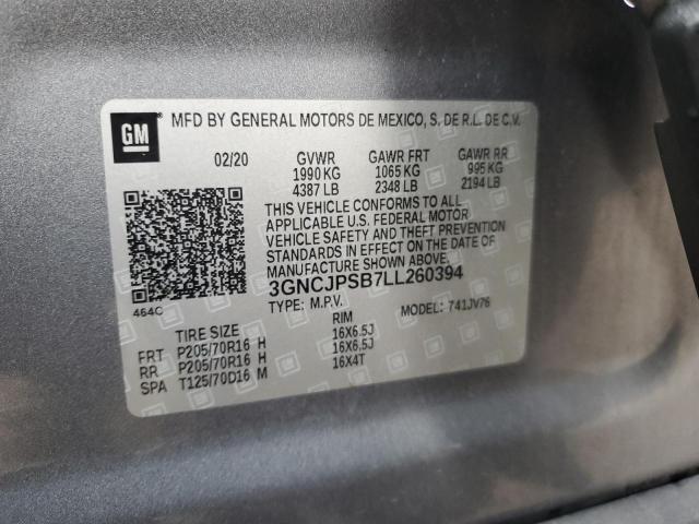 2020 CHEVROLET TRAX 1LT - 3GNCJPSB7LL260394