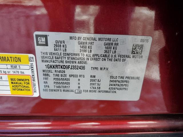 2015 GMC ACADIA DEN - 1GKKRTKD9FJ352436