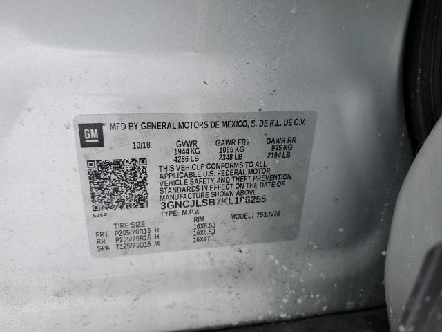 2019 CHEVROLET TRAX 1LT - 3GNCJLSB7KL186255