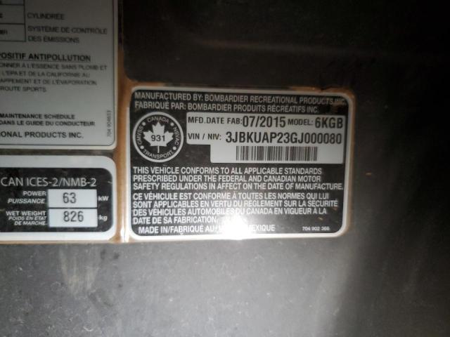 2016 CAN-AM COMMANDER - 3JBKUAP23GJ000080