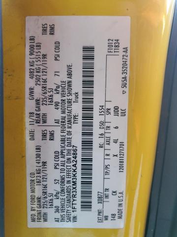 2019 FORD TRANSIT T- - 1FTYR3XM3KKA24867