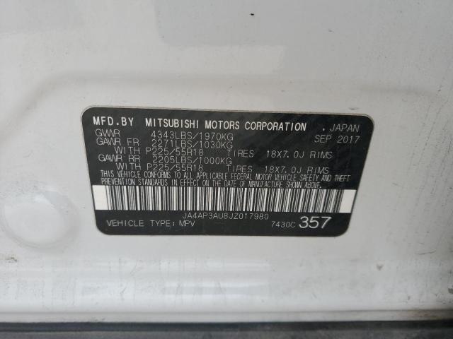 2018 MITSUBISHI OUTLANDER - JA4AP3AU8JZ017980