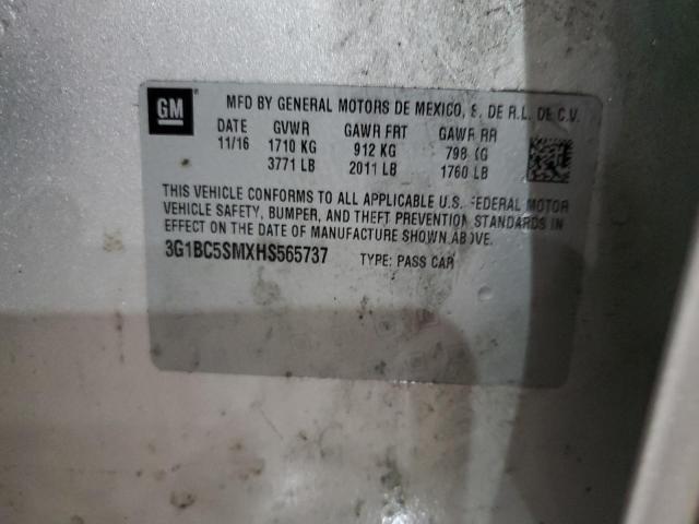 2017 CHEVROLET CRUZE LS - 3G1BC5SMXHS565737