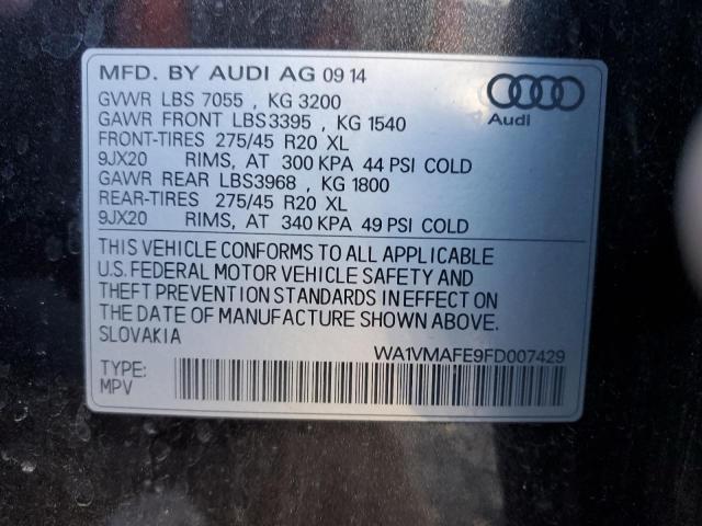 2015 AUDI Q7 TDI PRE WA1VMAFE9FD007429