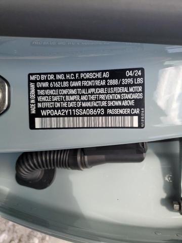 2025 PORSCHE TAYCAN - WP0AA2Y11SSA08693