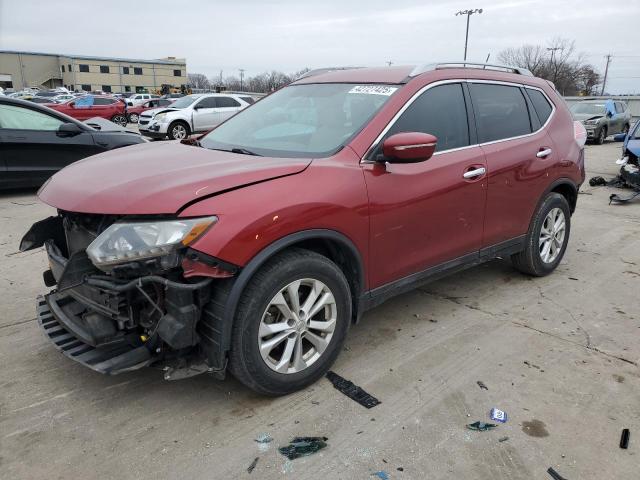 NISSAN ROGUE S 2015 burgundy  gas 5N1AT2MT3FC925581 photo #1