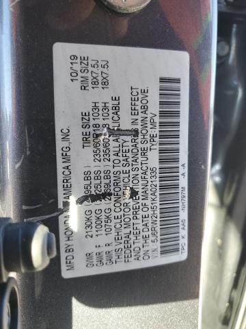2019 HONDA CR-V EX - 5J6RW2H51KA021335