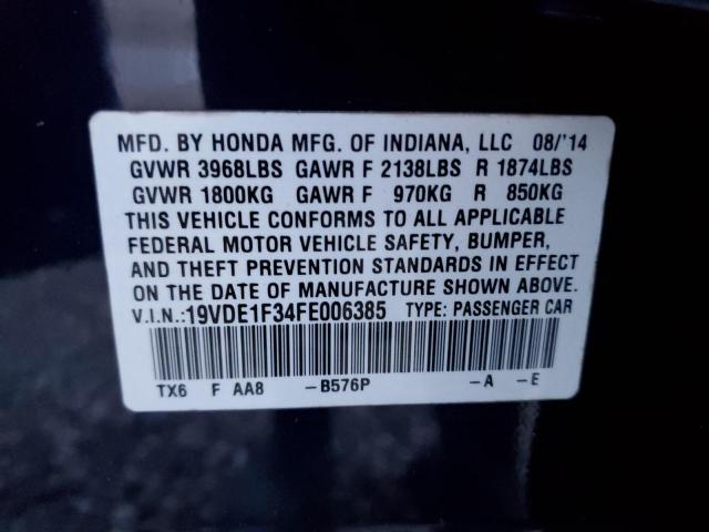 2015 ACURA ILX 20 19VDE1F34FE006385
