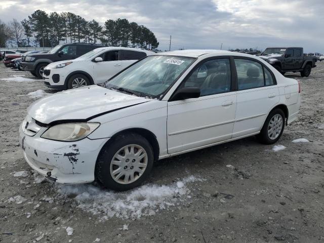 HONDA CIVIC LX 2005 white  gas 2HGES16595H630757 photo #1