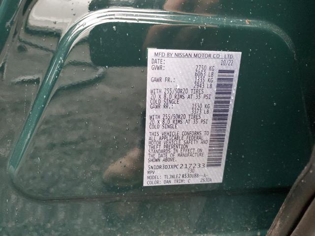 2023 NISSAN PATHFINDER 5N1DR3DJXPC217233