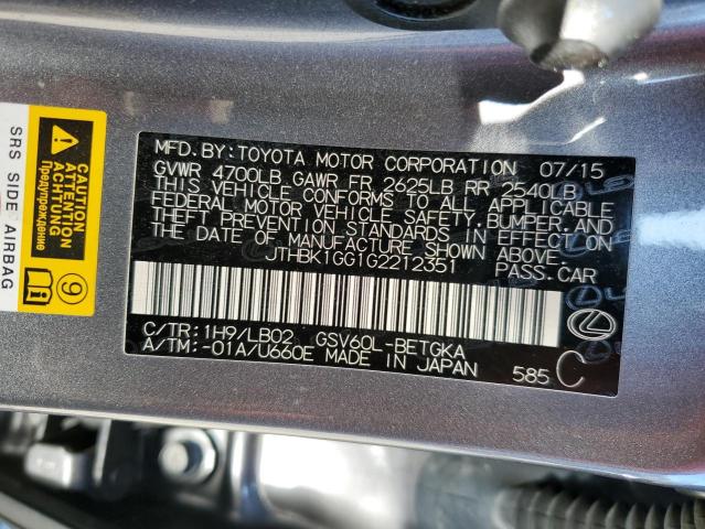 2016 LEXUS ES 350 - JTHBK1GG1G2212351