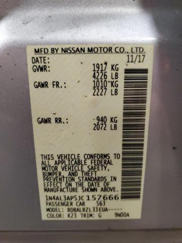 2018 NISSAN ALTIMA 2.5 #3296890881