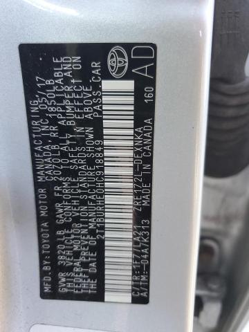 2017 TOYOTA COROLLA L - 2T1BURHE0HC918849