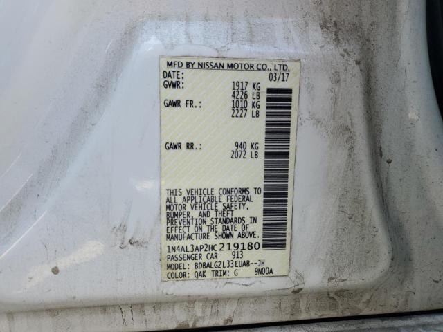 2017 NISSAN ALTIMA 2.5 - 1N4AL3AP2HC219180