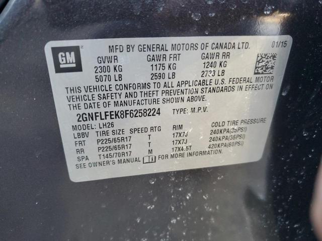 2015 CHEVROLET EQUINOX LT - 2GNFLFEK8F6258224