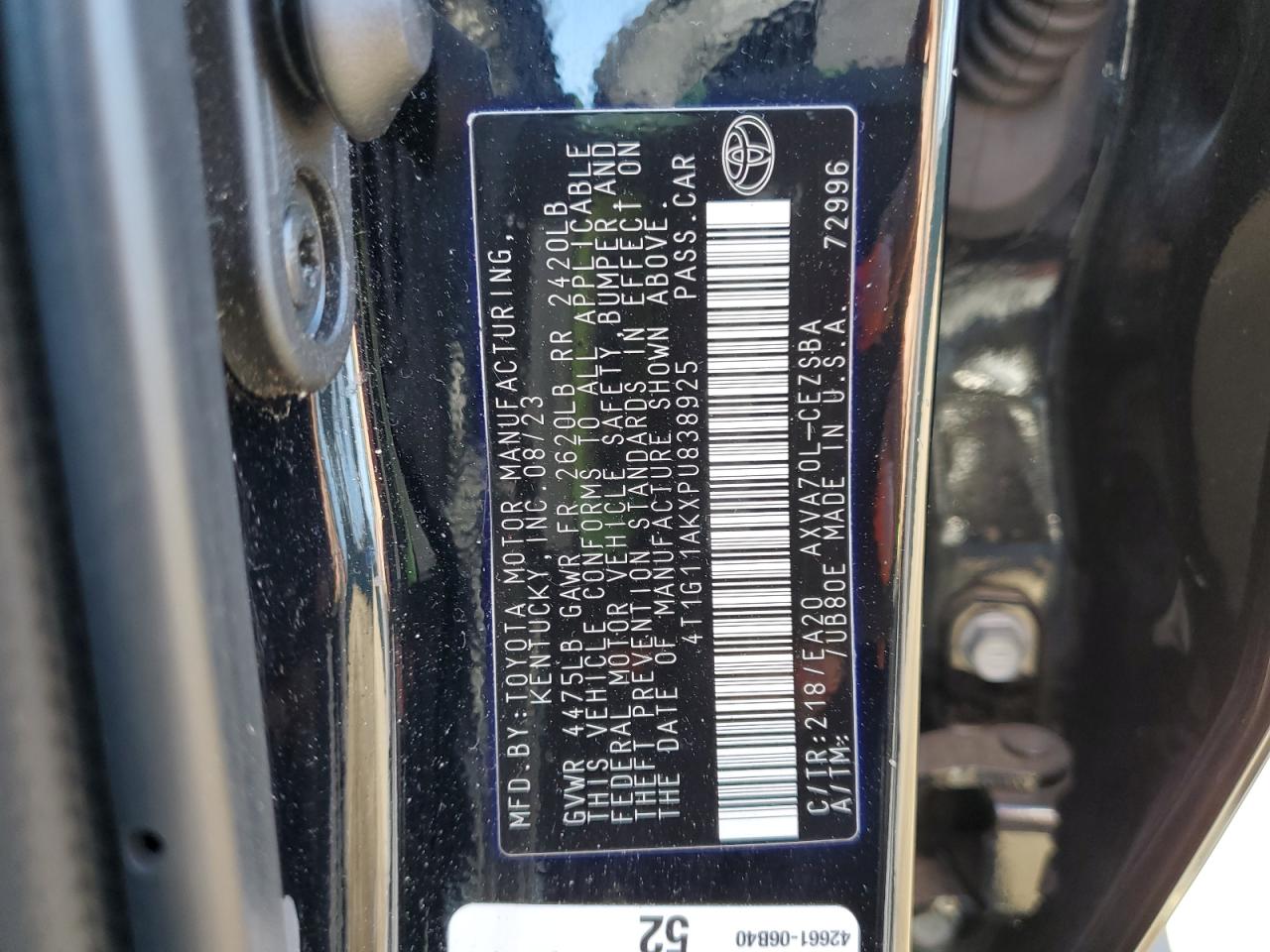 TOYOTA CAMRY SE NIGHT SHADE