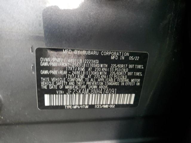 2022 SUBARU FORESTER JF2SKAMC8NH474091