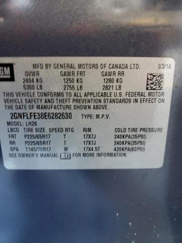2014 CHEVROLET EQUINOX LT - 2GNFLFE38E6282630