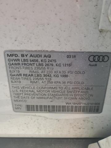 2018 AUDI Q5 PREMIUM - WA1BNAFY4J2161609