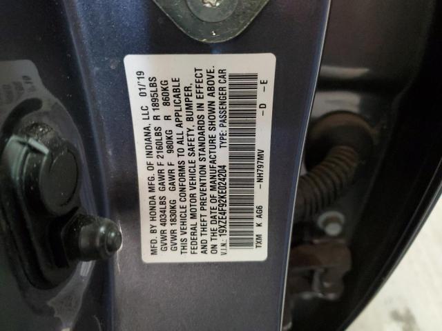 2019 HONDA INSIGHT TO 19XZE4F92KE024204