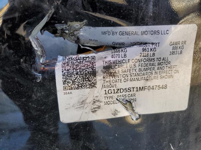 2021 CHEVROLET MALIBU LT - 1G1ZD5ST1MF047548