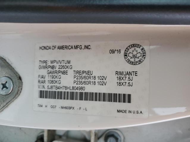 2017 ACURA RDX ADVANC 5J8TB4H78HL804980
