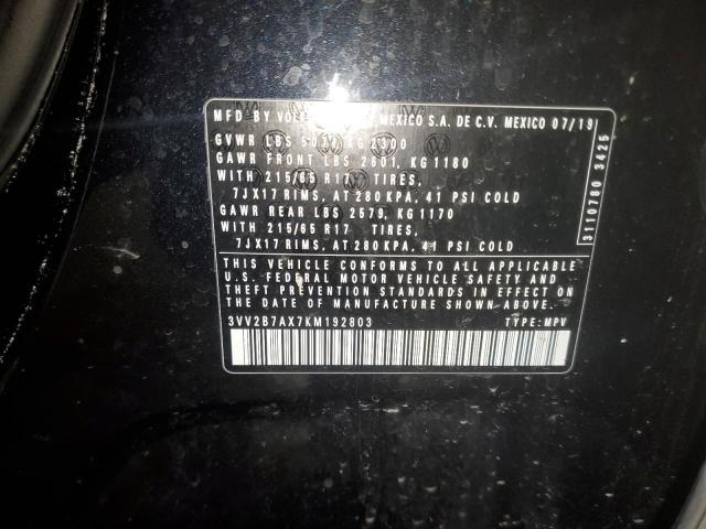 2019 VOLKSWAGEN TIGUAN SE - 3VV2B7AX7KM192803