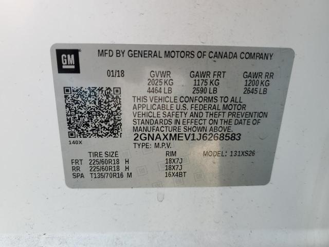 2018 CHEVROLET EQUINOX PR - 2GNAXMEV1J6268583