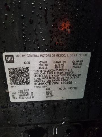 2022 CHEVROLET EQUINOX LT - 3GNAXTEV9NL139499