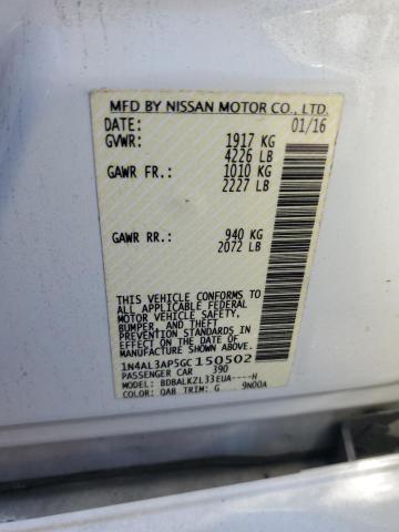 2016 NISSAN ALTIMA 2.5 - 1N4AL3AP5GC150502